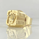 Cubicular Crown Ring 2.45gr / Size 9 3/4 / 18K Gold