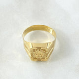 Cubicular Crown Ring 2.45gr / Size 9 3/4 / 18K Gold