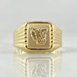 Anillo Recuadro San Miguel Arcangel 1.75gr / T7 1/2 / Oro Amarillo 18K *