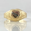 Anillo Corazon Estrellado 1.85gr / T7 1/2 / Tres Oros 18K