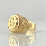 Miraculous Virgin Starred Ring 1.85gr / Size 4 1/2 / 18K Gold