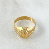 Miraculous Virgin Starred Ring 1.85gr / Size 7 / 18K Gold
