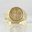 Cross Ring Matte Points 2.3gr / Size 10 3/4 / 18K Gold