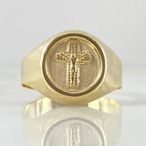 Cross Ring Matte Points 2.3gr / Size 10 3/4 / 18K Gold