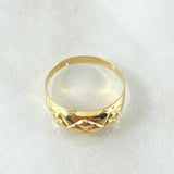 Dotted Rhombus Ring 1.15gr / Size 8 1/4 / 18K Gold