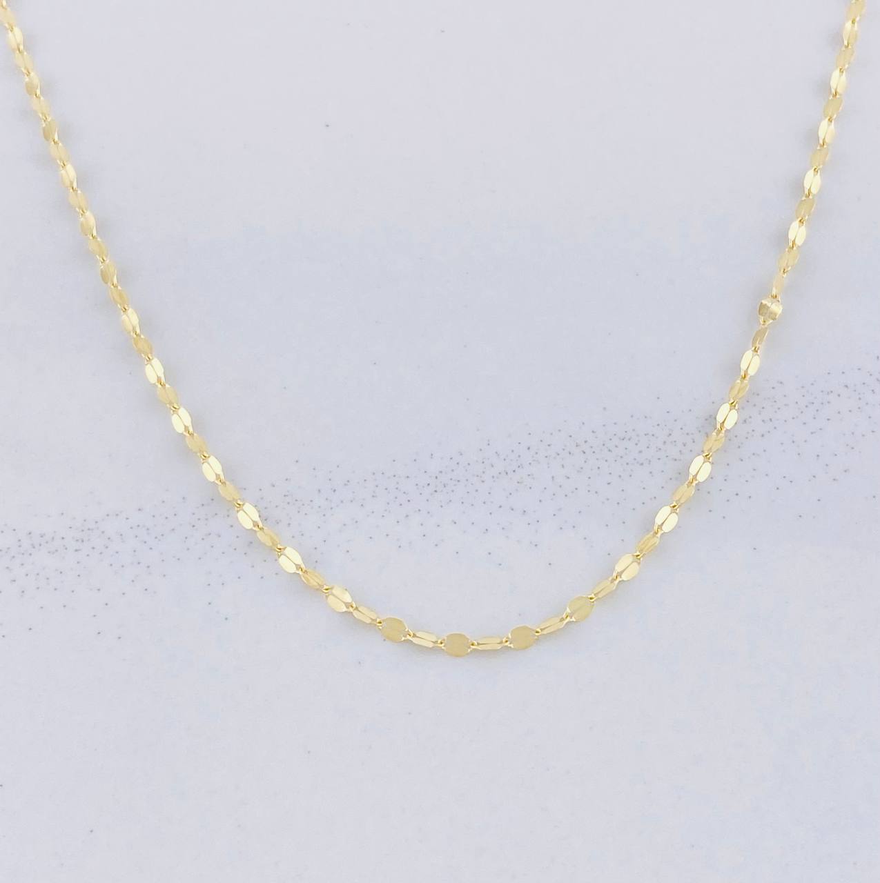 Mirror Flower Chain 0.95g / 18 in / 1.6mm Yellow Gold 18K