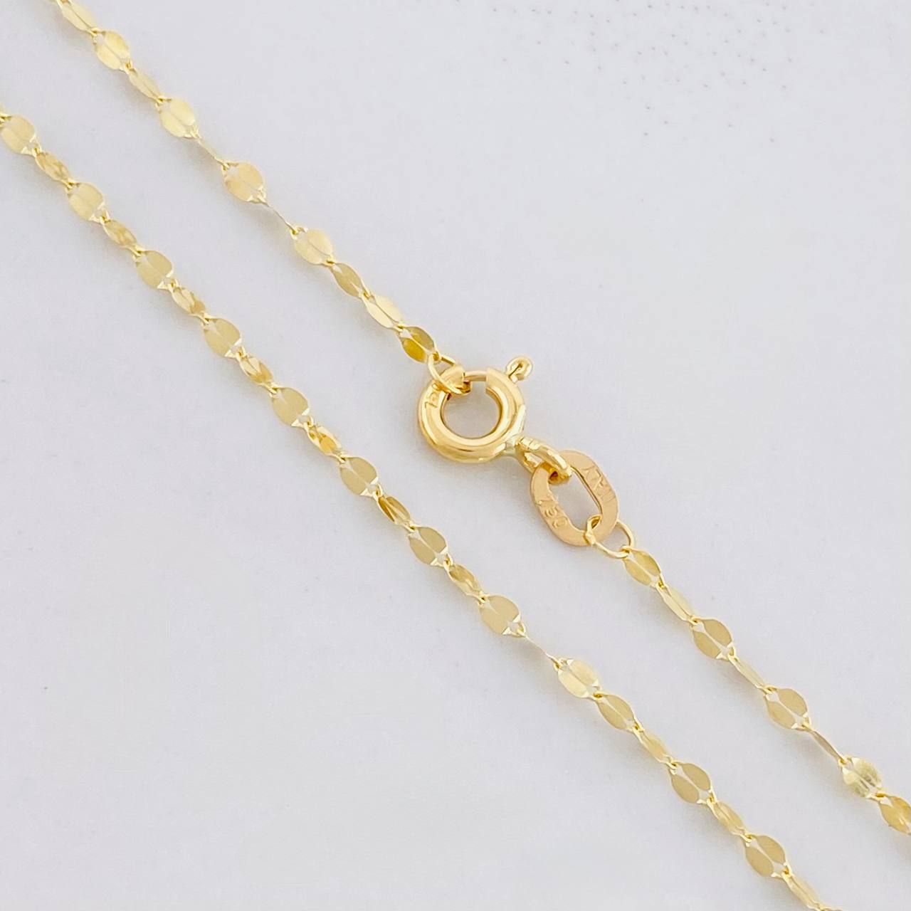 Cadena Flor Espejo 0.95g / 18 in / 1.6mm Oro Amarillo 18K