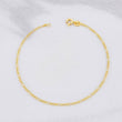 Figaro Bracelet 0.6g / 7 1/4 in / 1.4mm Yellow Gold 18K
