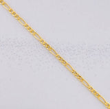Figaro Bracelet 0.6g / 7 1/4 in / 1.4mm Yellow Gold 18K