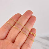 Figaro Bracelet 0.6g / 7 1/4 in / 1.4mm Yellow Gold 18K