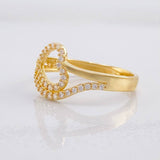 Anillo Curvo Corazón 1.95g / T5 1/4 Oro Amarillo 18K