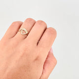 Anillo Curvo Corazón 1.95g / T5 1/4 Oro Amarillo 18K