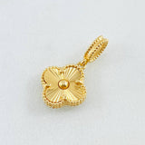 Dije Trebol Diamantado 2.35gr / 3/4 in / Oro Amarillo Nac.Esp. 18K