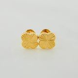 Topos Trébol Diamantados 0.8 g / in / 7.18 mm Oro Amarillo 18K