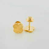 Topos Trébol Diamantados 0.75 g / in / 7.14 mm Oro Amarillo 18K