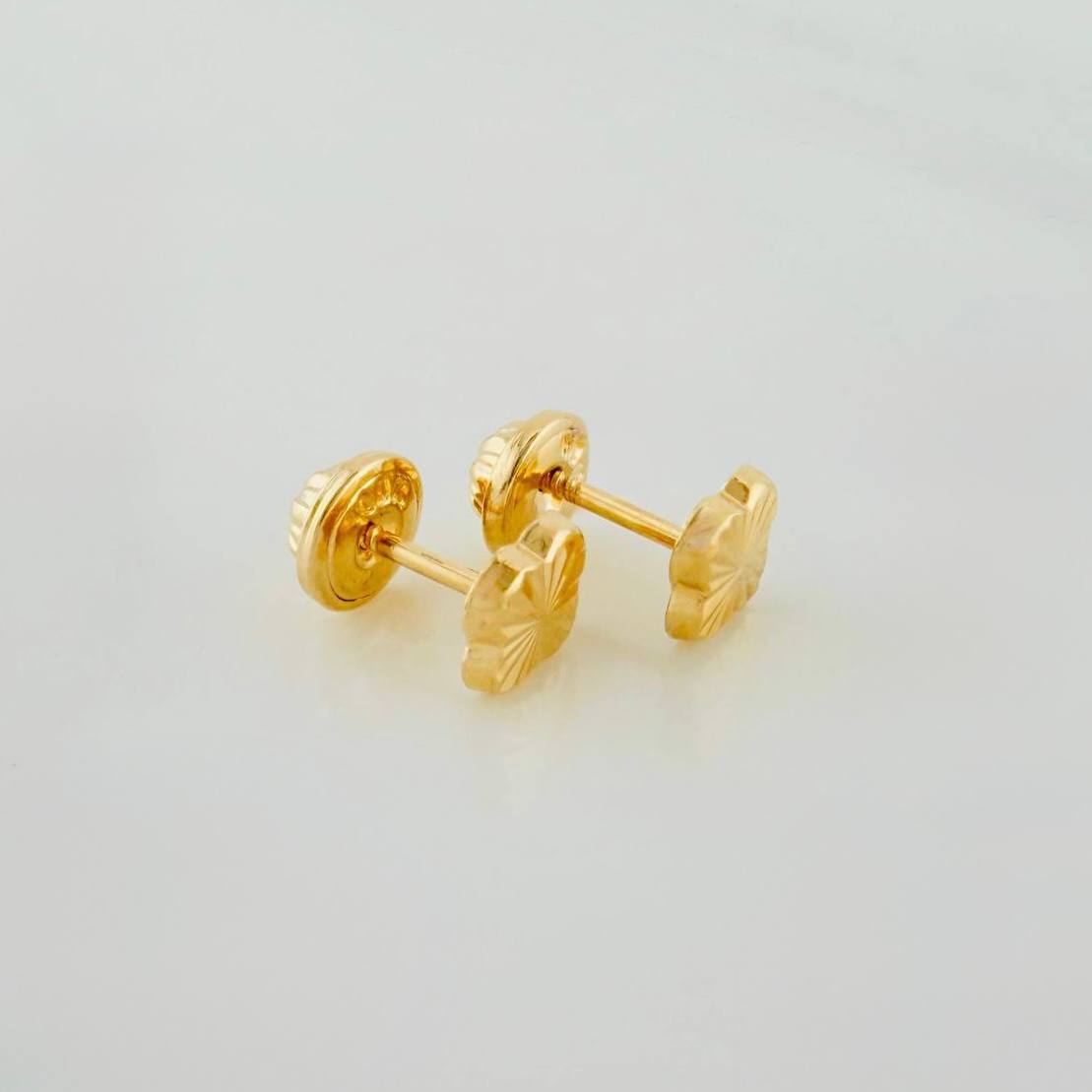 Topos Trébol Diamantados 0.6 g / in / 5.28 mm Oro Amarillo 18K