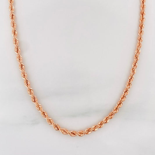 Cadena Lazo 5.1 g / 60.05 cm / 2.65 mm Oro Rosa 18K