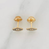 Topos Ola cruzada 0.85g / in / 7mm Oro Amarillo 18K