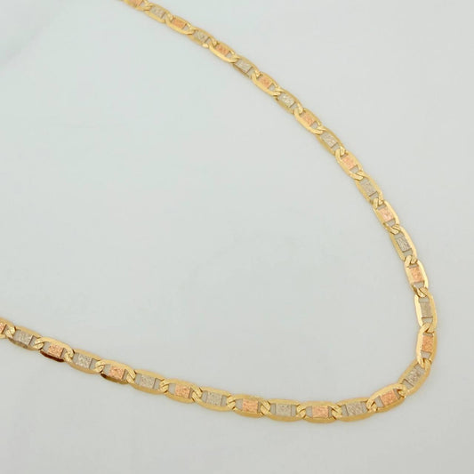 Cadena Escalera Plana Diamantada 3.8 g / 17 3/4 in / 2.15 mm Tres Oros 18K