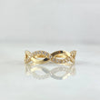 Anillo Infinito Eleuso 1.5gr / T6 3/4 / Circones Blancos Oro Amarillo 18K