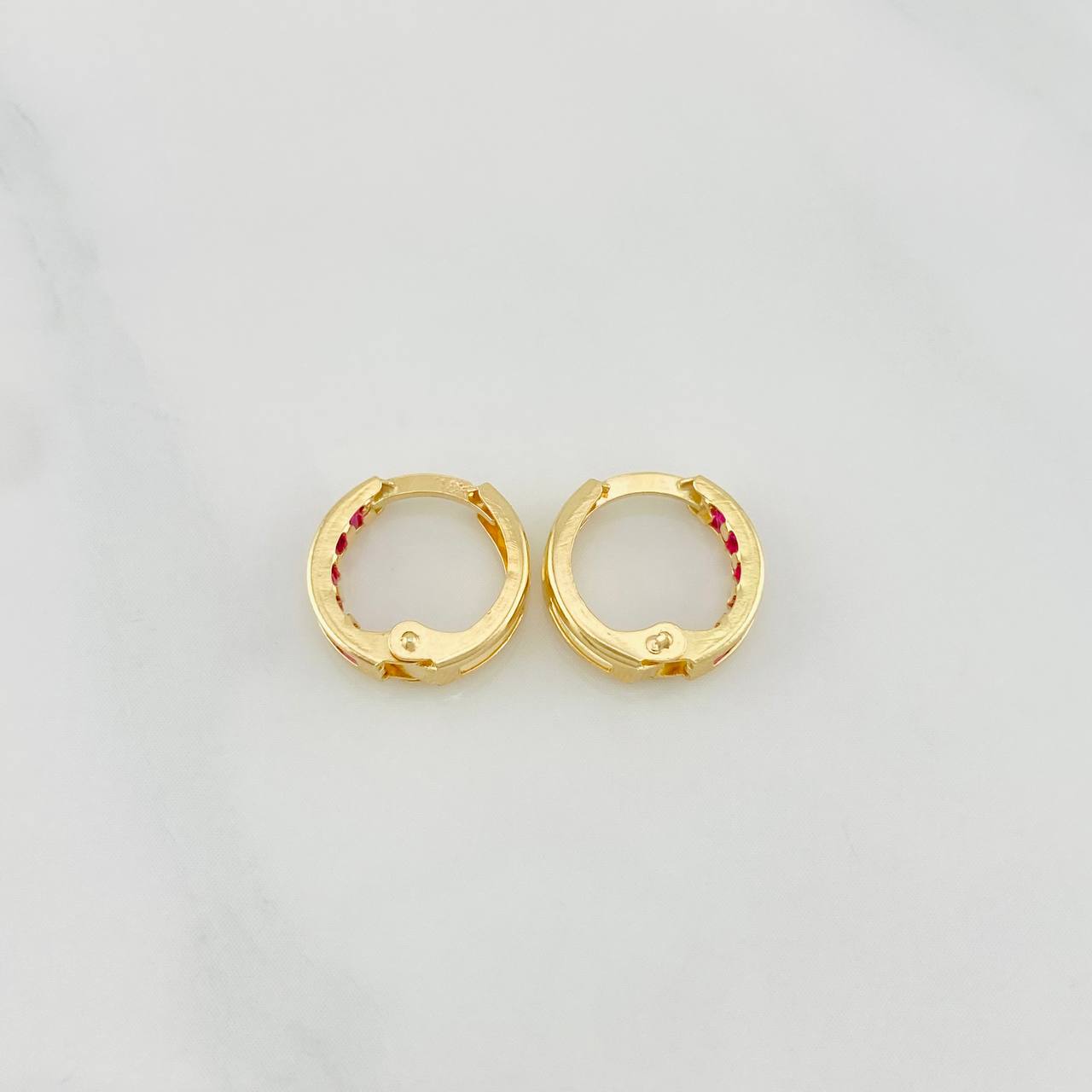 Candongas Carril 1 g / 1/2 in Oro Amarillo 18K