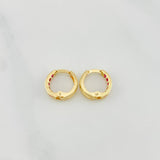 Candongas Carril 1 g / 1/2 in Oro Amarillo 18K