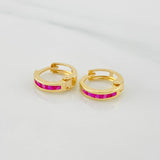 Candongas Carril 1.1 g / 1/2 in Oro Amarillo 18K