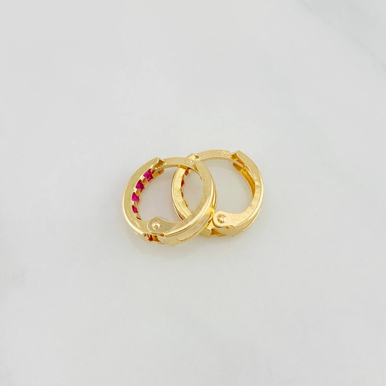 Candongas Carril 1.1 g / 1/2 in Oro Amarillo 18K