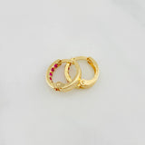 Candongas Carril 1 g / 1/2 in Oro Amarillo 18K
