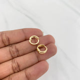 Candongas Carril 0.95 g / 1/2 in Oro Amarillo 18K