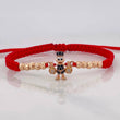 Red Woven Bracelet Duck Money Bags Three Golds 18K