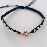 Black Woven Bracelet Duck Money Bags Three Golds 18K