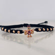 Black Woven Bracelet Duck Money Bags Three Golds 18K