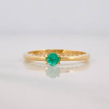 Anillo Solitario Esmeralda 15 Pts 1.7 g / T6 1/2 Oro Amarillo 18K