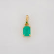 Dije Rectangulo Esmeralda 54 Pts 0.5 g / 1/2 in Oro Amarillo 18K