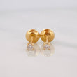 Topos Punto Diamante 0.06 Pts 0.5 g / in / 1.9 mm Oro Amarillo 18K