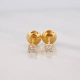 Topos Punto Diamante 0.06 Pts 0.5 g / in / 1.9 mm Oro Amarillo 18K