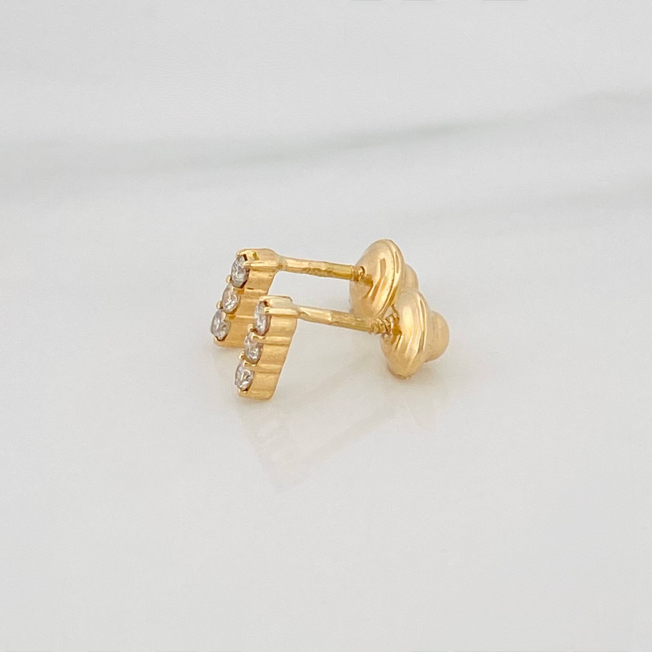 Topos Semaforo Diamantes 13 Pts 0.7 g / in / 5.6 mm Oro Amarillo 18K