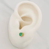 Topos Redondo Esmeraldas 47 Pts 0.9 g / in / 3.75 mm Oro Amarillo 18K