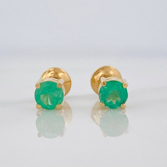 Topos Redondo Esmeraldas 47 Pts 0.9 g / in / 3.75 mm Oro Amarillo 18K