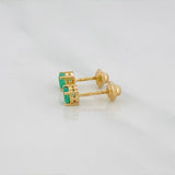 Topos Garra esmeralda 0.29pts Esmeralda 1pts 0.75g / in / 3.24mm Oro Amarillo 18K