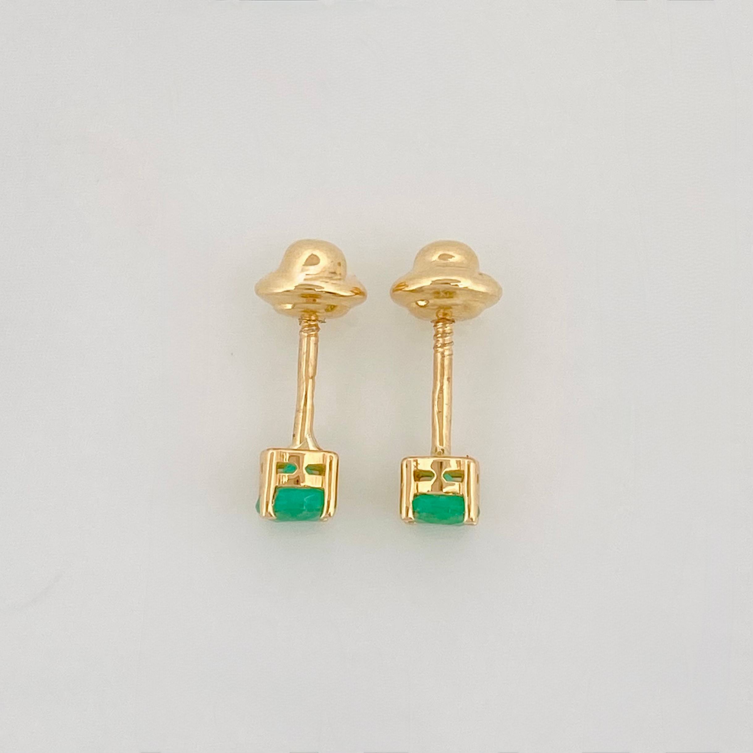 Topos Cuadro Esmeraldas 29 Pts 0.75 g / in / 3 mm Oro Amarillo 18K