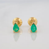 Topos Triangulo Esmeraldas 10 Pts 0.7 g / in / 2.8 mm Oro Amarillo 18K