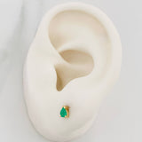 Topos Triangulo Esmeraldas 10 Pts 0.7 g / in / 2.8 mm Oro Amarillo 18K