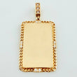 Dije Placa Bordeada 3.6gr / 1 1/4 in / Oro Amarillo 18K
