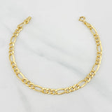 Pulso Figaro 2.35g / 19cm / 4.34mm Oro Amarillo 18K