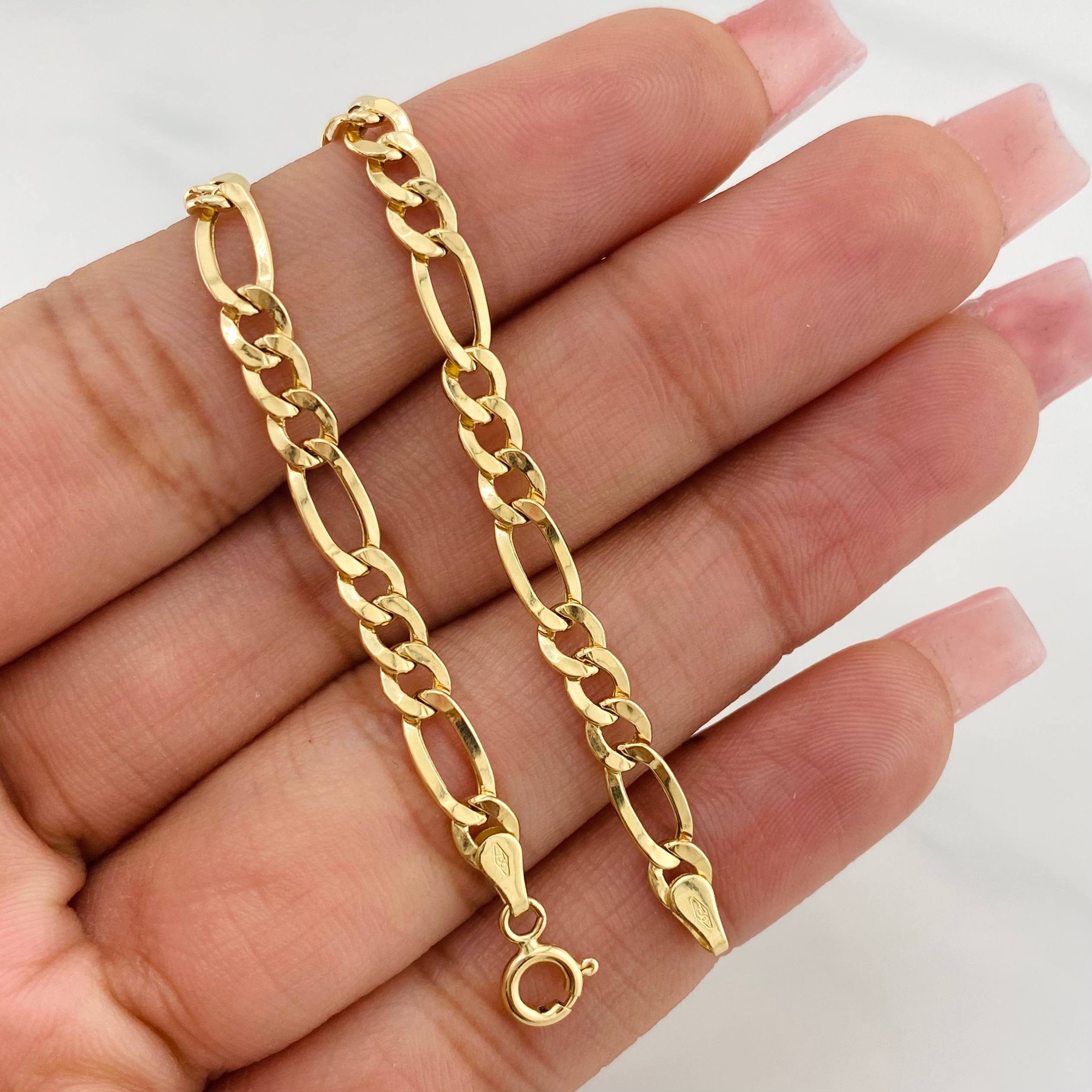 Pulso Figaro 2.3g / 19cm / 4.26mm Oro Amarillo 18K