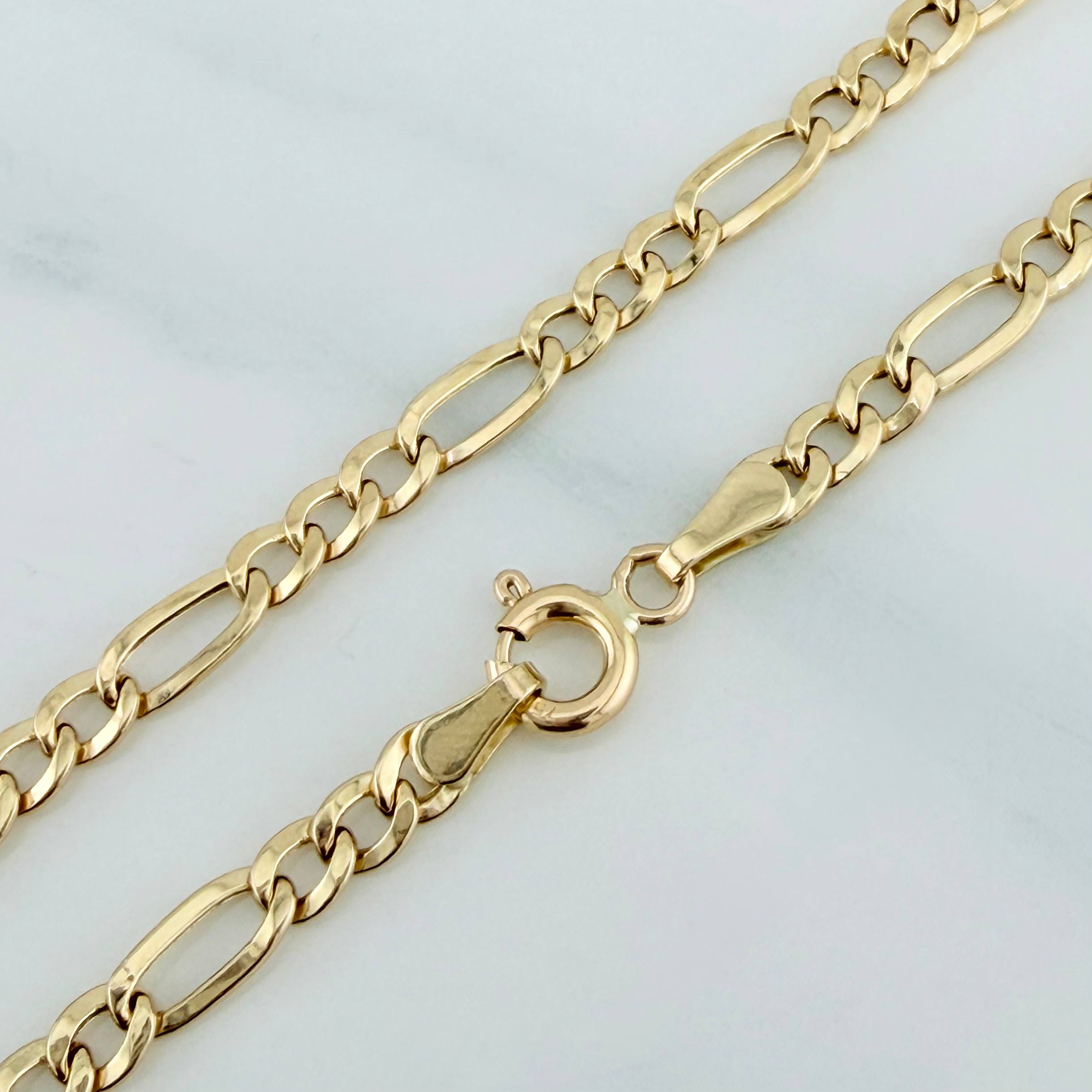 Cadena Figaro 4.25g / 60cm / 3.31mm Oro Amarillo 18K