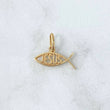 Pendant Jesus Fish 0.9gr / 1.3cm-1.3cm / 18K Yellow Gold Plated *