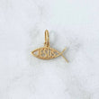Pendant Jesus Fish 0.85gr / 1.3cm-1.6cm / 18K Yellow Gold Plated ©